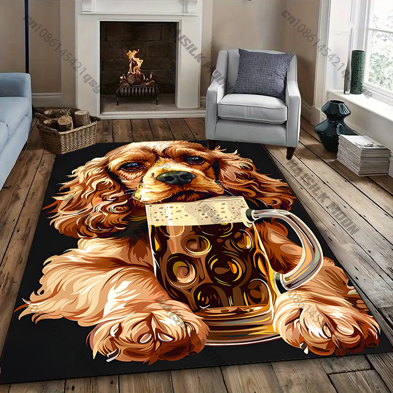 Home Textiles Designer - Alfombra decorativa con diseño de perros