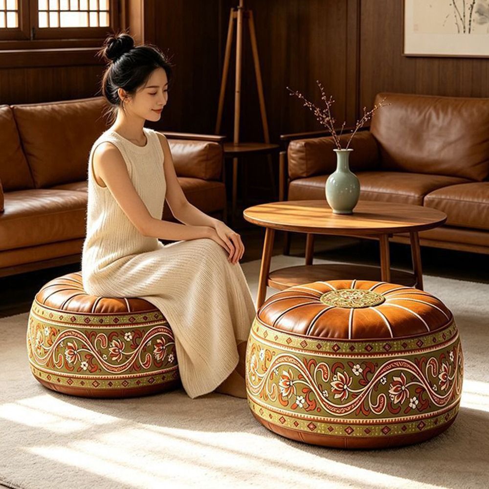 Puf Otomano Rellenable de Cuer - Floor Cushion Pouf reseña y precio