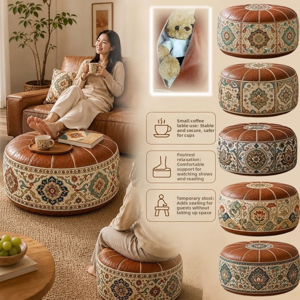 Nuevo Puf Otomano de Cuero PU  - Floor Cushion Pouf reseña y precio