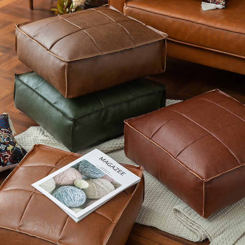 Puf de cuero PU marroquí, cojí - Floor Cushion Pouf reseña y precio