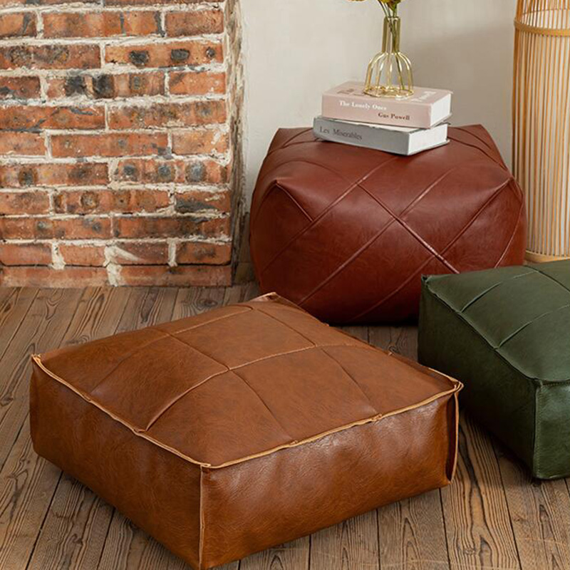 Puf de cuero PU marroquí, cojí - Floor Cushion Pouf reseña y precio